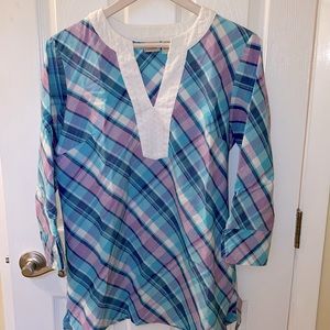 LL Bean Cotton Madras Tunic